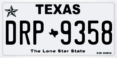 TX license plate DRP9358
