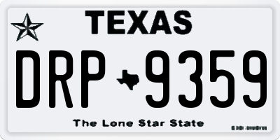 TX license plate DRP9359