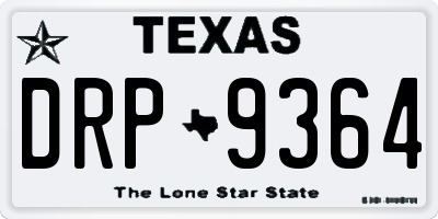 TX license plate DRP9364