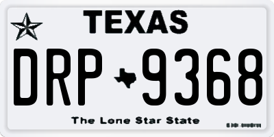 TX license plate DRP9368