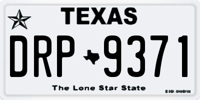 TX license plate DRP9371