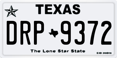 TX license plate DRP9372