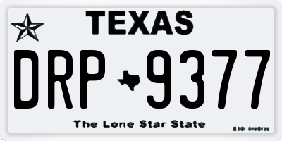 TX license plate DRP9377