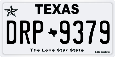 TX license plate DRP9379