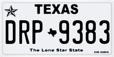 TX license plate DRP9383
