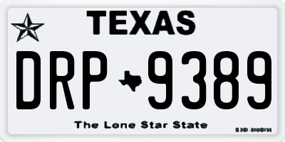 TX license plate DRP9389