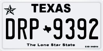 TX license plate DRP9392