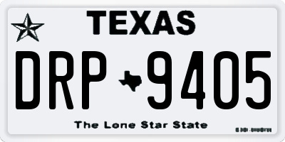 TX license plate DRP9405