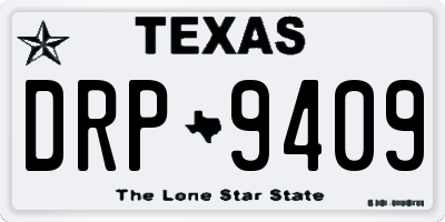 TX license plate DRP9409