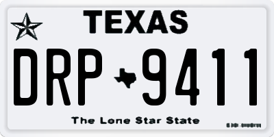 TX license plate DRP9411