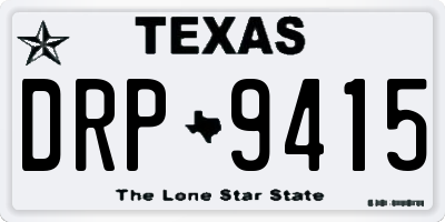TX license plate DRP9415