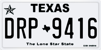 TX license plate DRP9416
