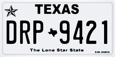 TX license plate DRP9421