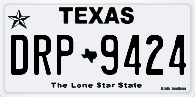 TX license plate DRP9424