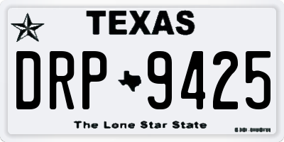 TX license plate DRP9425
