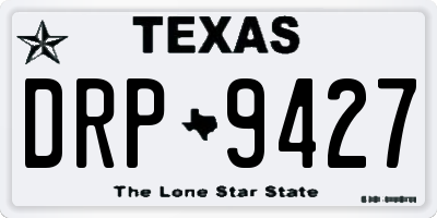 TX license plate DRP9427