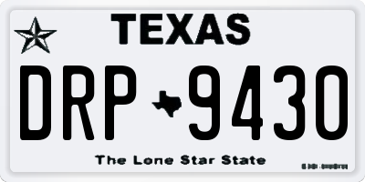 TX license plate DRP9430