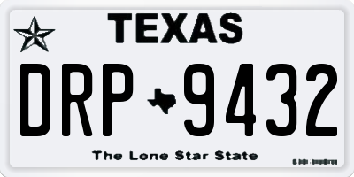 TX license plate DRP9432