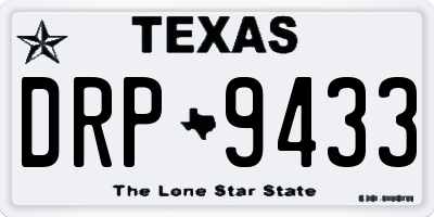 TX license plate DRP9433