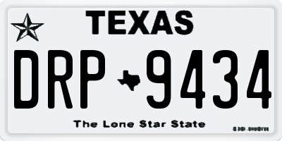 TX license plate DRP9434