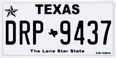 TX license plate DRP9437