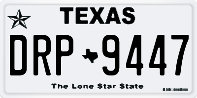 TX license plate DRP9447
