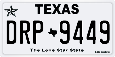TX license plate DRP9449