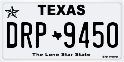 TX license plate DRP9450