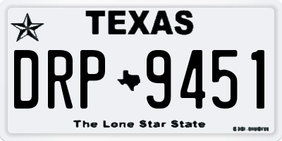 TX license plate DRP9451