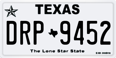 TX license plate DRP9452