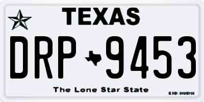 TX license plate DRP9453