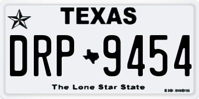 TX license plate DRP9454