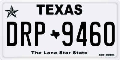 TX license plate DRP9460