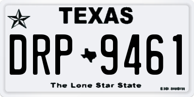 TX license plate DRP9461