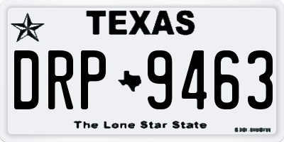 TX license plate DRP9463