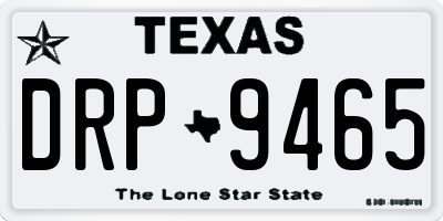 TX license plate DRP9465