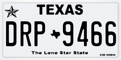 TX license plate DRP9466