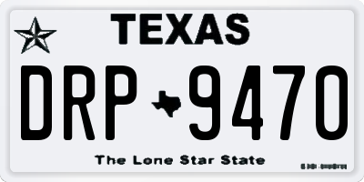 TX license plate DRP9470