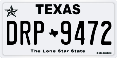 TX license plate DRP9472