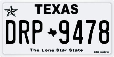 TX license plate DRP9478
