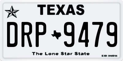 TX license plate DRP9479