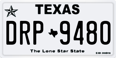 TX license plate DRP9480