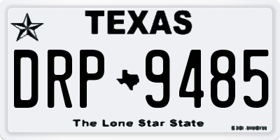 TX license plate DRP9485