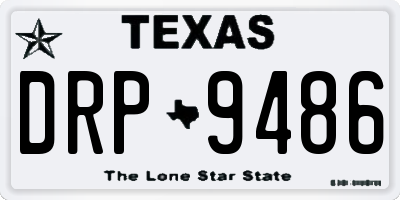 TX license plate DRP9486