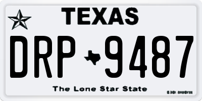 TX license plate DRP9487