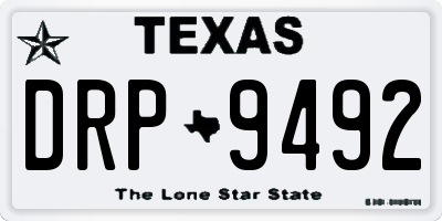 TX license plate DRP9492