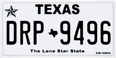 TX license plate DRP9496