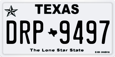 TX license plate DRP9497