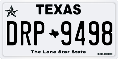 TX license plate DRP9498