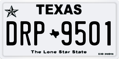 TX license plate DRP9501